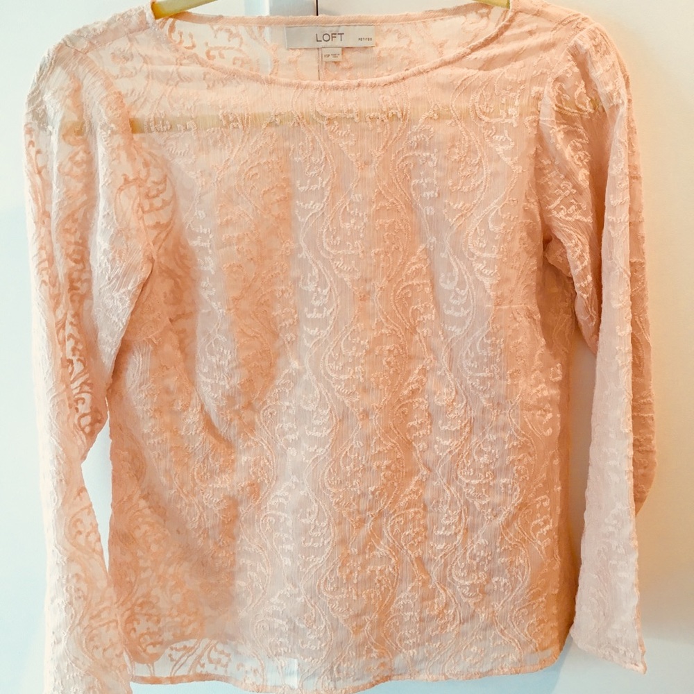 Loft embroidered blouse in Size XSP.